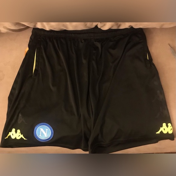 EUC Kappa Player Issue Napoli Training Shorts W Zippered Pockets - Picture 1 of 7